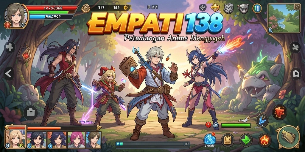 Tampilan gameplay EMPATI138 yang memukau dengan karakter anime ikonik.