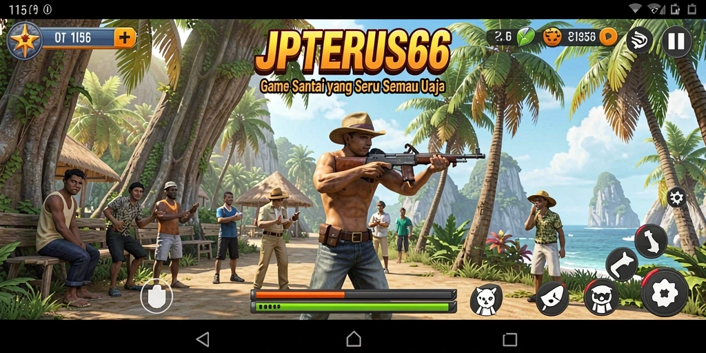 Tangkapan layar dari gameplay seru JPTERUS66 yang penuh warna.