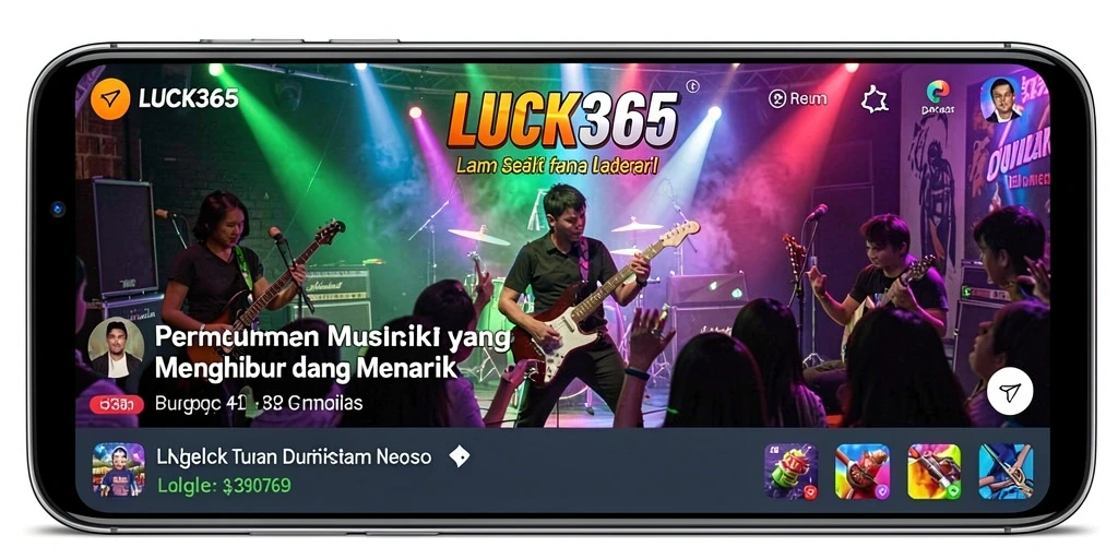 Tangkapan layar dari gameplay LUCK365 yang menampilkan interaksi musik yang menyenangkan.