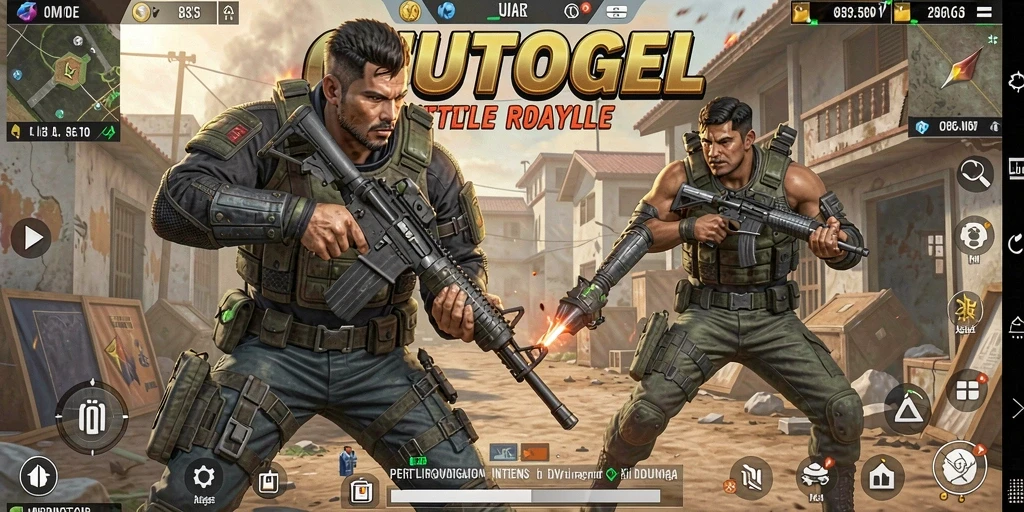 Screenshot dari gameplay OMUTOGEL dalam pertempuran epik.