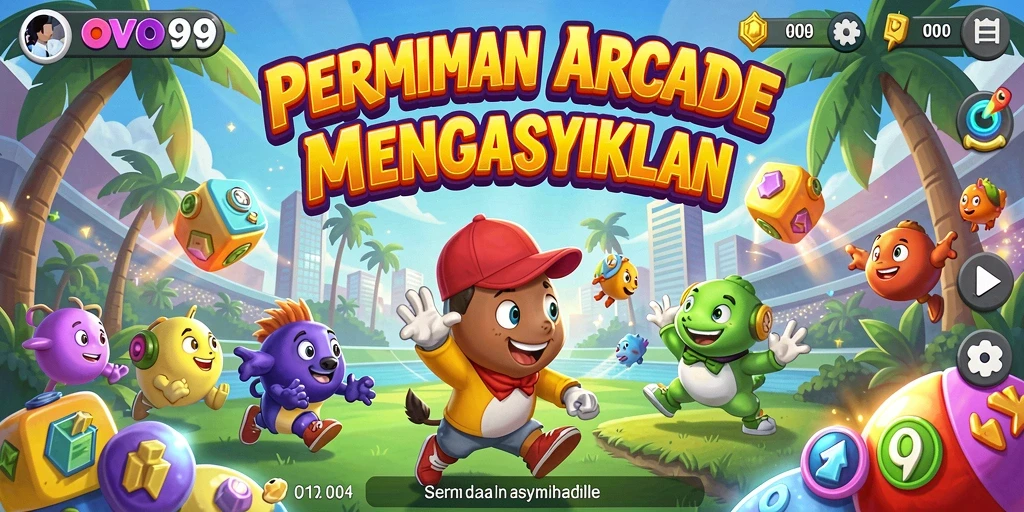 Tangkapan layar gameplay OVO99 menampilkan momen seru dalam permainan Arcade.