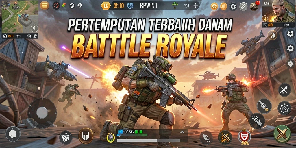 Tangkapan layar utama RPWIN1 menunjukkan aksi pertempuran mendebarkan.